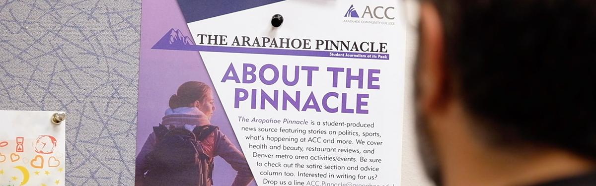Arapahoe Community College About the Pinnacle sign