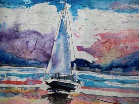 Sheryl A Hutchings -  Sailing at Sunset