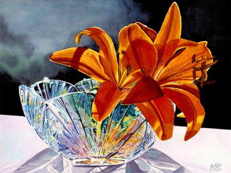 Cindy Welch - Lilies in Crystal