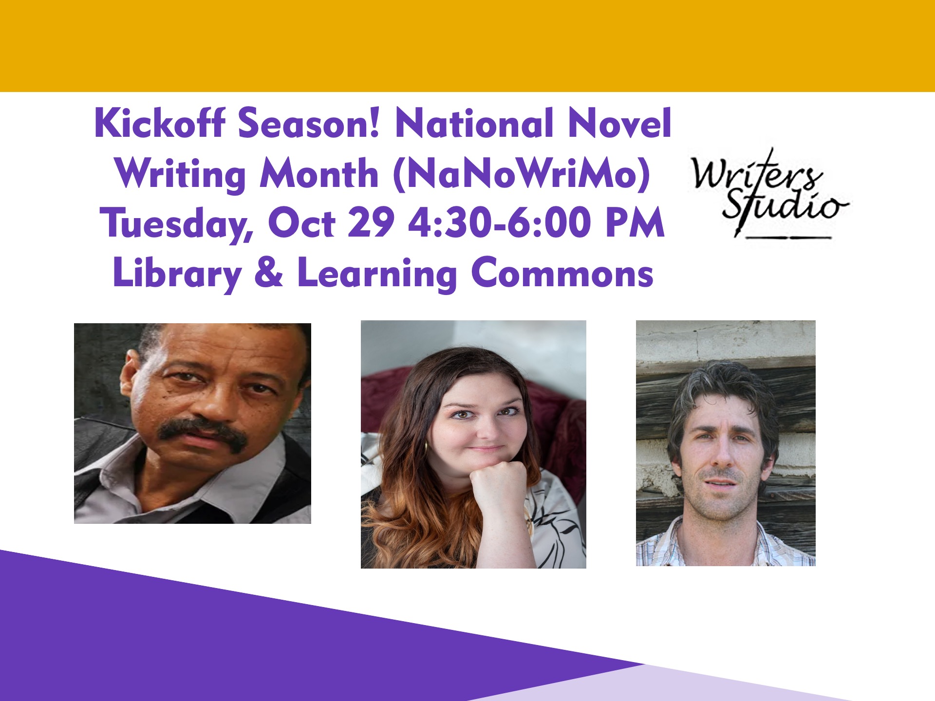 Kickoff Session! National Novel Writing Month (NaNoWRiMo) | Tuesday, Oct 19 4:30-6:00pm | Library & Learning Commons