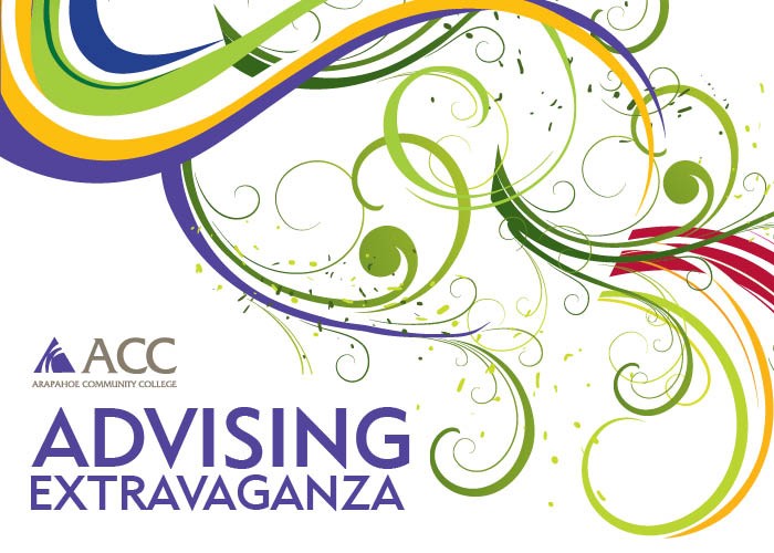 Advising Extravaganza (ACC logo and colorful swirls)