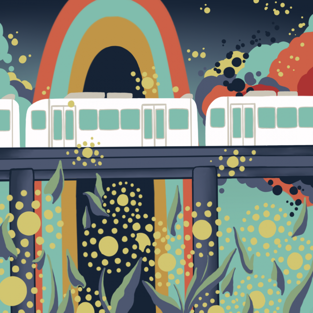 River Hetzel - Mural "Light-rail Design"