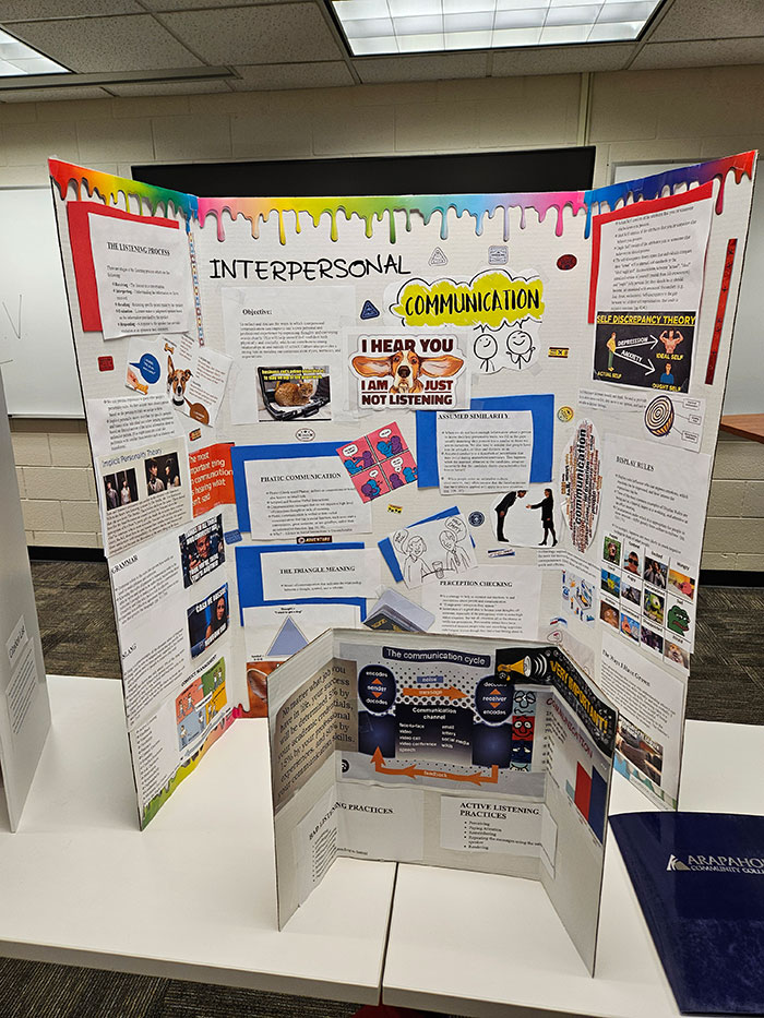 Poster from Service Learning Poster Session at ACC's Littleton Campus.