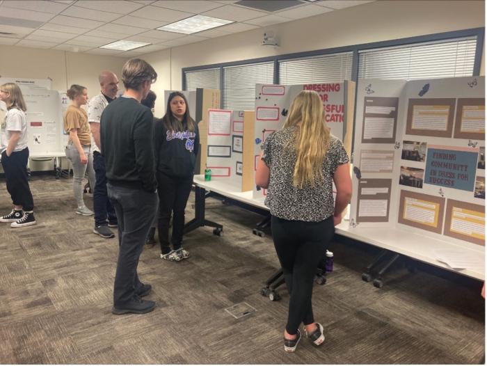 ACC students and staff at Service Learning Poster Session on May 2 at ACC's Littleton Campus.