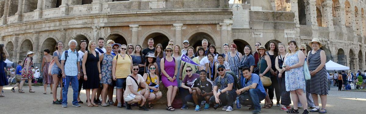 ACC study abroad students in Italy