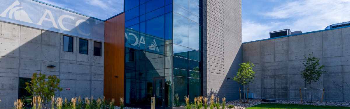 ACC Health Innovation Center south Entrance at the Littleton Campus. 