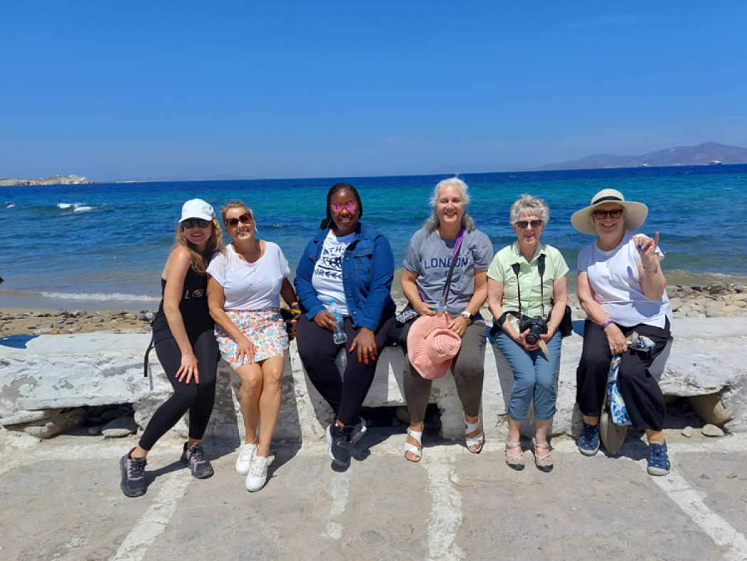 Group photo of ACC Workforce and Community Program Travelers to Greece in June 2023.