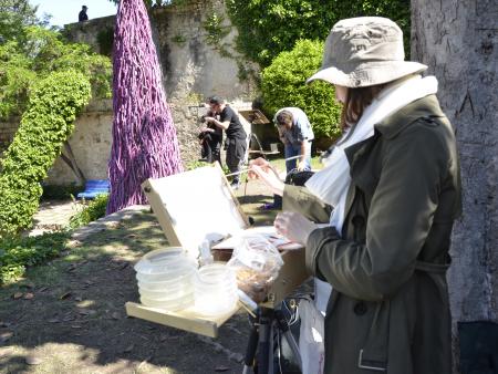 Students painting in Paris - Paris 2016