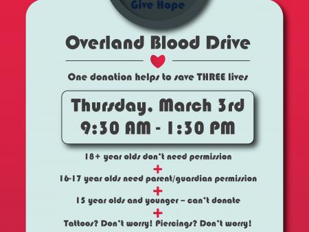 Isaiah Anibas-Lopez Title: Overland High School Blood Drive