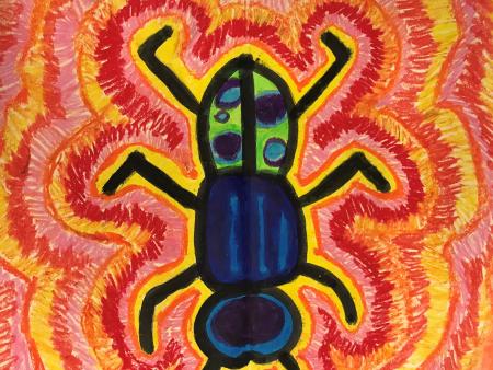 Sophia Amor Ink & Oil Pastels 2nd Grade Teacher: Gayla Penner Ruckhaus Centennial Academy of Fine Arts