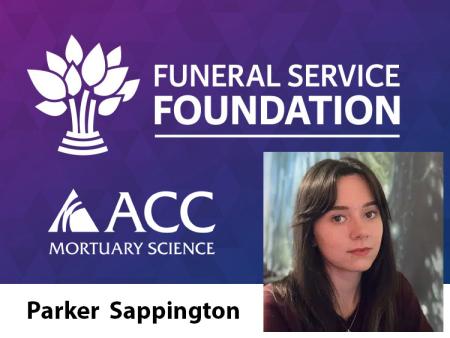 Parker Sappington, ACC logo, Funeral Service Foundation logo