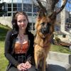 Ripley with their cardiac alert service dog, Rêve.