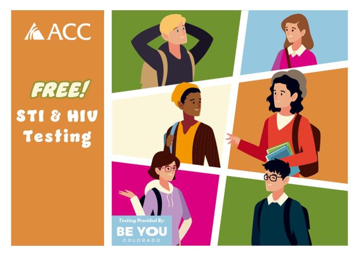 ACC logo - Free! STI & HIV Testing - Testing provided by: Be You Colorado