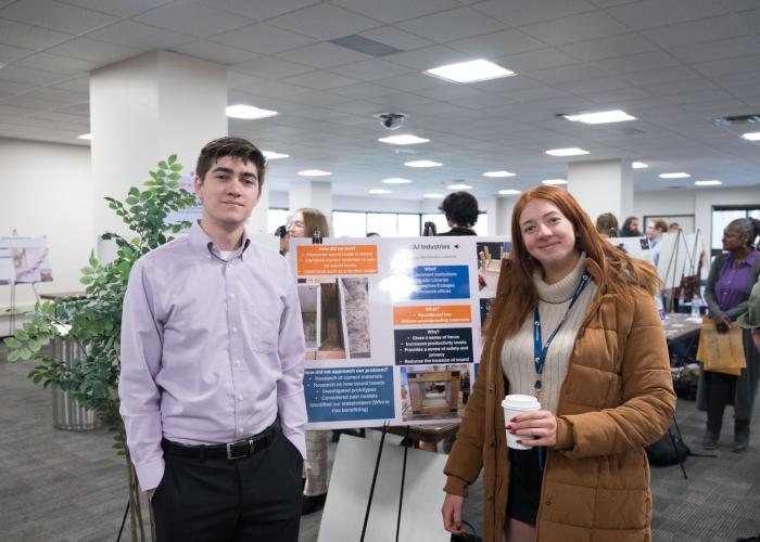 ACC students at the 2024 Research Symposium in the Summit Room at the Littleton Campus.