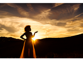 Women backlight by sunset (photo by Peggy Tio)