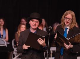 ACC students performing at the Choir Concert in the Waring Theater at the Littleton Campus.